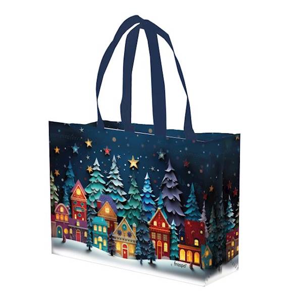 Torba EKO Świąteczny Śnieżny zakątek 34X10X25 8L