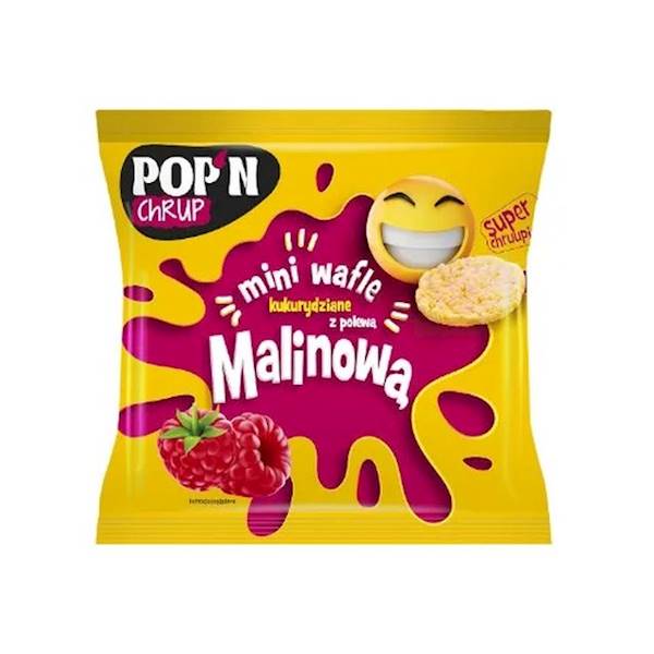 Sante Mini wafle kukurydziane z polewą malinową 35g