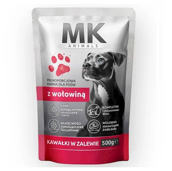 Karma dla psa S ANIMALS 0,5kg Adult wołowina*10szt