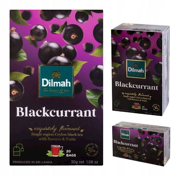 Dilmah herbata ekspresowa Czarna Porzeczka 20tb