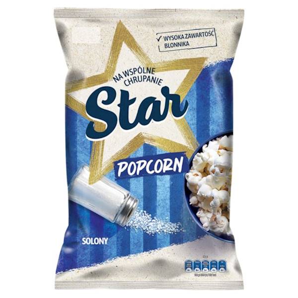 Popcorn STAR gotowy solony 95g*16szt