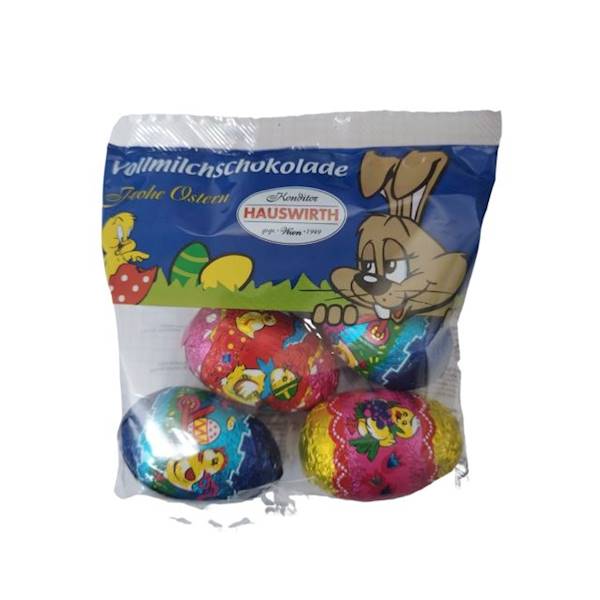 Hauswirth Zestaw 4 jajek wielkanocnych czekoladowych 80g