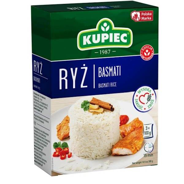 Kupiec Ryż Basmati w saszetkach 400g