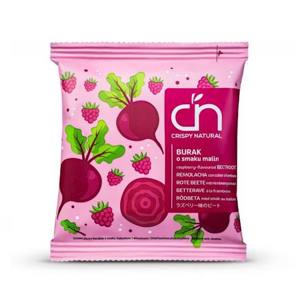 Crispy Natural chipsy z suszonych buraków o Smaku Malinowym 18g