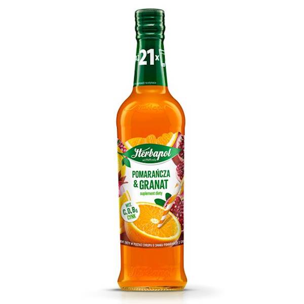 Herbapol syrop Pomarańcza i Granat 420ml