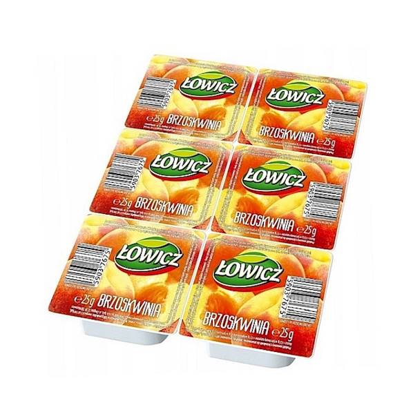 Dżem ŁOWICZ kubek 25g brzoskwinia(6)