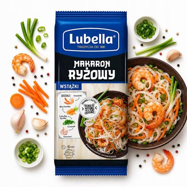 Maspex Makaron ryżowy Lubella wstążka 200g