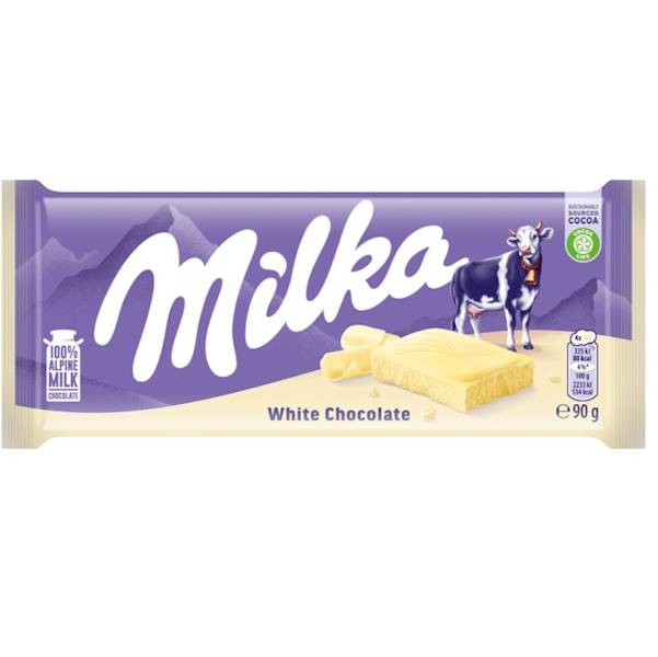 Czekolada MILKA 90g biała*22szt
