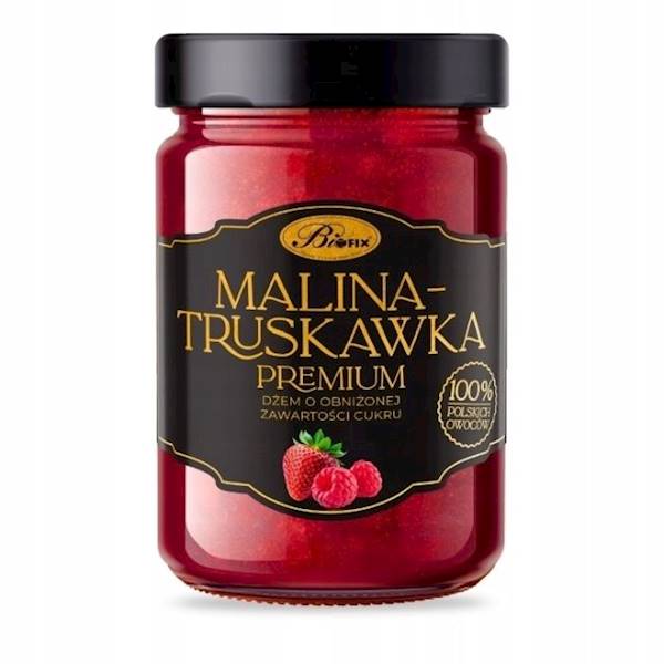 Bifix dżem niskosłodzony 100% z Owoców Malina-Truskawka 290g