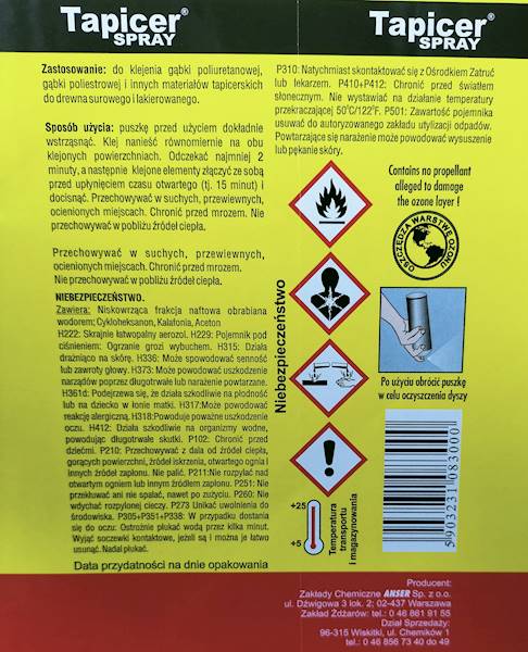 Klej tapicerski spray