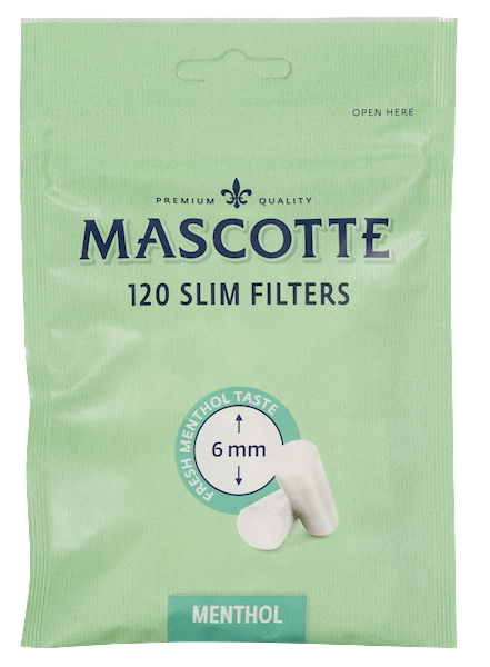 FILTRY SLIM MASCOTTE 6MM MENTHOL 120SZT 1/10