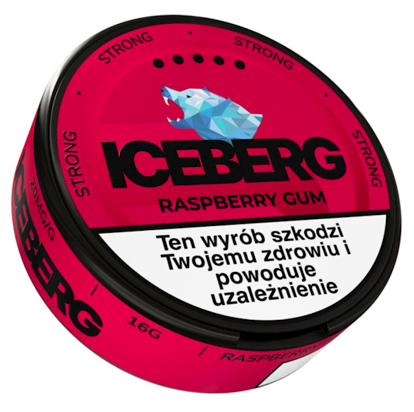 WORECZKI NIKOT. ICEBERG RASPBERRY GUM 20MG/G