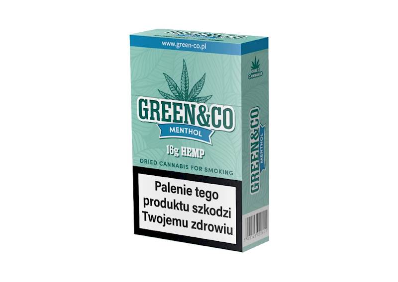 Papierosy konopne miętowe CBD Green&CO MENTHOL