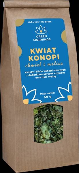 Herbata konopna Kwiat konopi chmiel i melisa 1kg