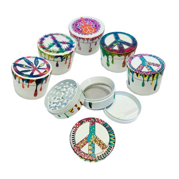 Metalowy grinder kraszer Peace 50mm