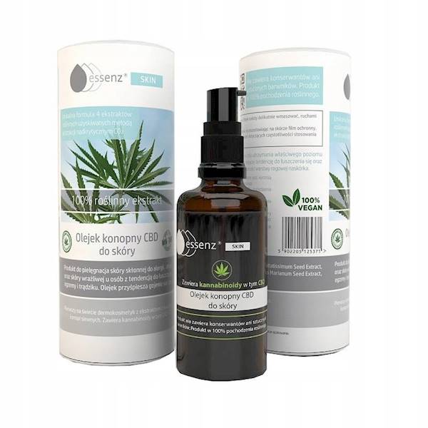 Olejek konopny serum CBD do ciała twarzy Essenz 30ml