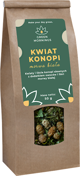 Herbata konopna Kwiat Konopi  owoce i liście morwy 1kg