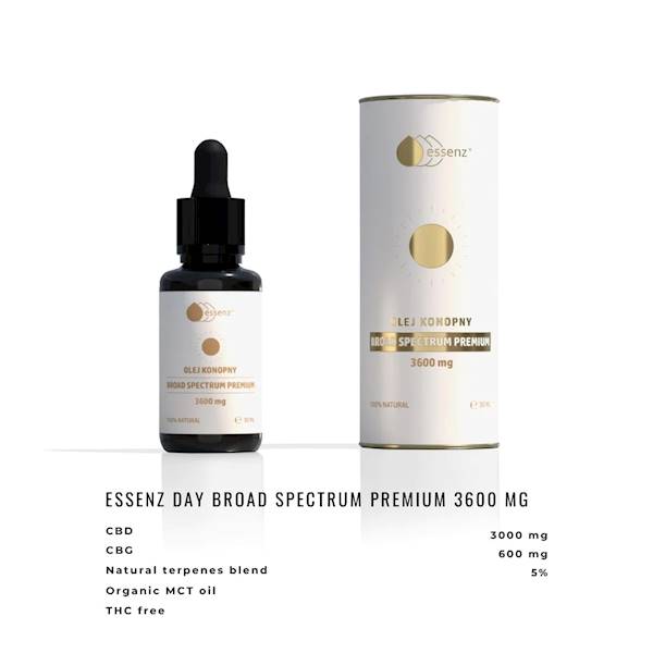 Essenz olej konopny Broad Spectrum Premium 3600mg 30ml