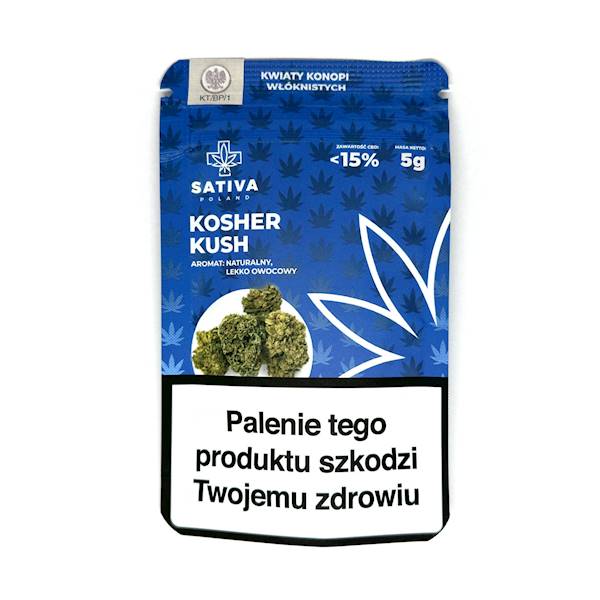 Kwiaty konopi susz CBD 15% Kosher Kush 5g