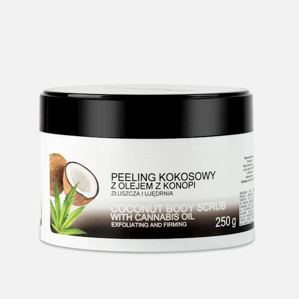 Peeling kokosowy z olejem z konopi India 250g