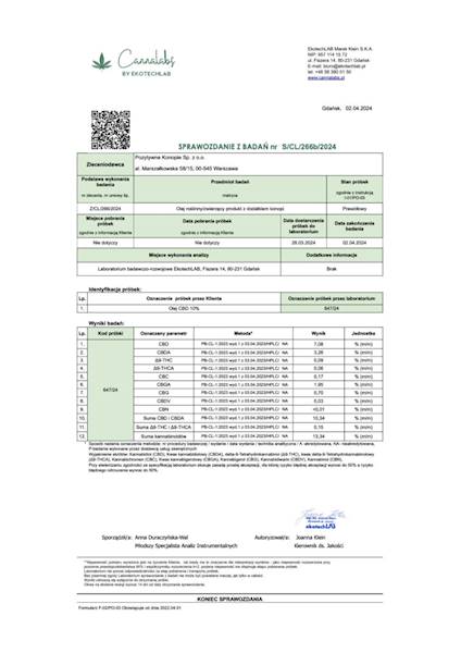 Olej CBD 10% Full Spectrum 0.2 THC 10ml