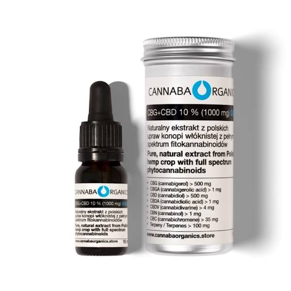 OLEJEK CBG + CBD 10% CANNABA ORGANICS GOLD