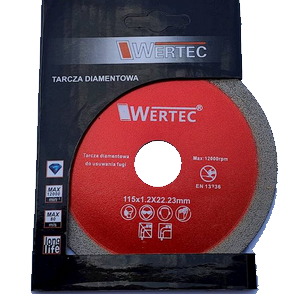 TARCZA DO USUWANIA FUGI 115MM RED