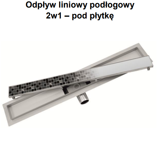 ODPŁYW LINIOWY 2w1 POD PŁYTKĘ 1200mm
