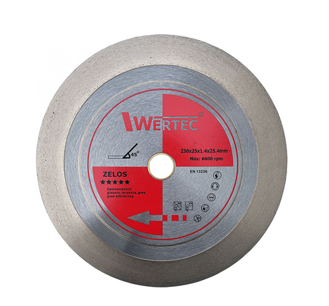 TARCZA DO CIĘCIA NA 45* ZELOS 230x25.4 WERTEC