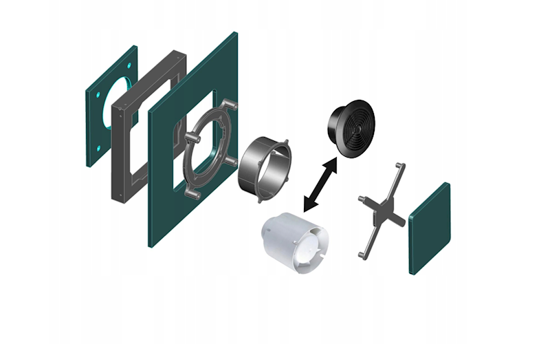 UKRYTA WENTYLACJA POD PŁYTKI FI100 OPCJA LED