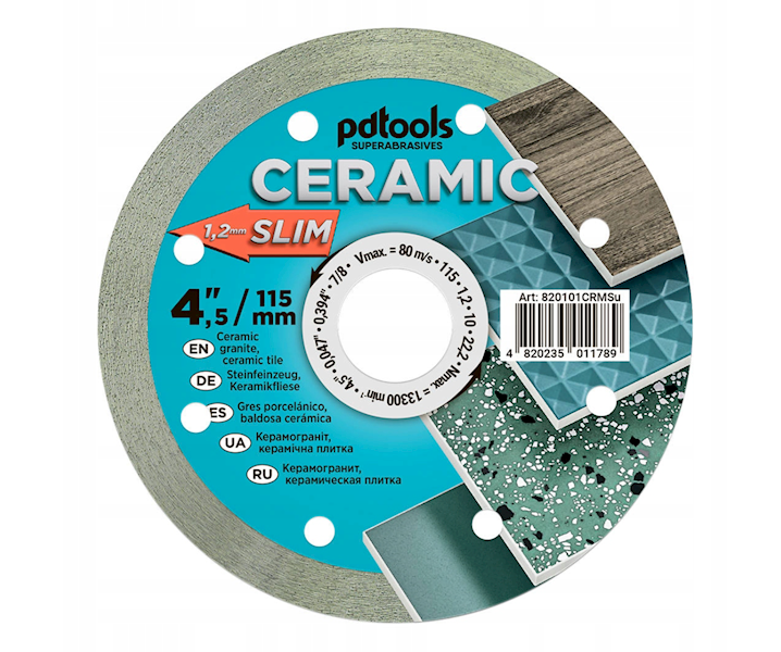 TARCZA 1A1R 115MM CERAMIC SLIM 1,2 PDTOOLS