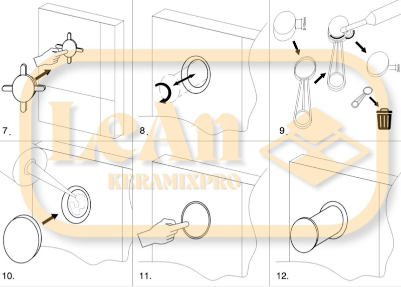 WIESZAK UKRYTY LEAN ZESTAW 3SZT