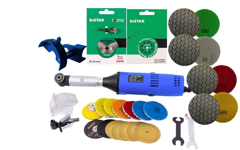 MINI SZLIFIERKA KĄTOWA 550W VORTEX+AKCESORIA