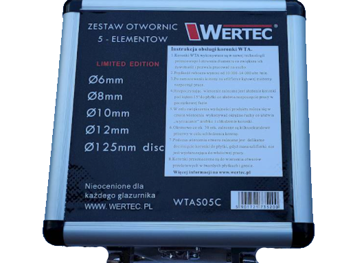 ZESTAW KORONEK 6,8,10,12 + TARCZA 125 MM WENA