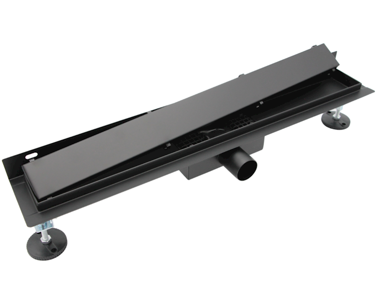 ODPŁYW LINIOWY PRZYŚCIENNY 2w1 800mm CZARNY