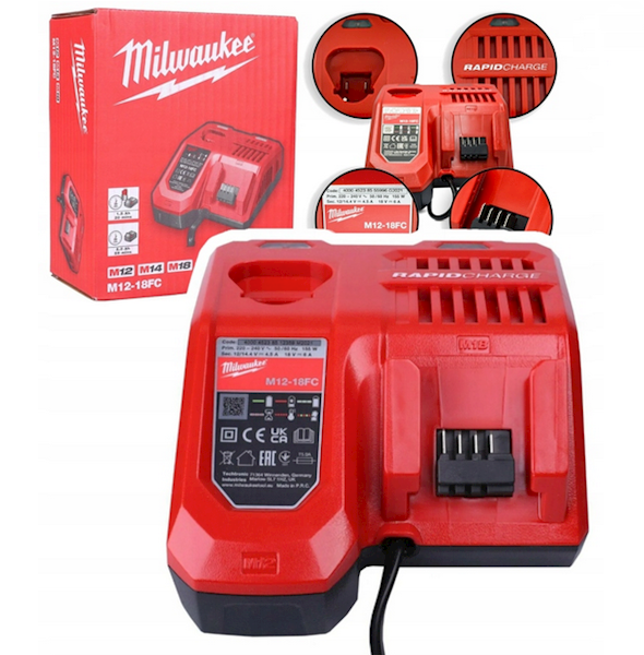 SZYBKA ŁADOWARKA AKU MILWAUKEE M12-18FC