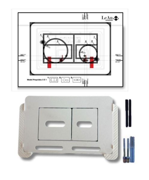 UKRYTY PRZYCISK SPŁUKUJĄCY BIAŁY