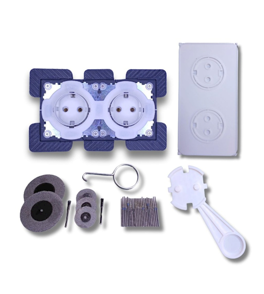 UKRYTE GNIAZDKO NADBLATOWE PODWÓJNE