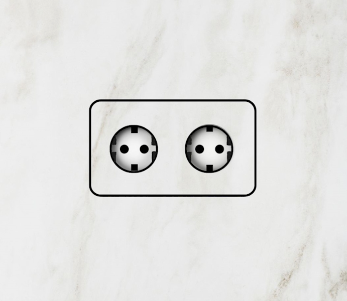 UKRYTE GNIAZDKO NADBLATOWE PODWÓJNE