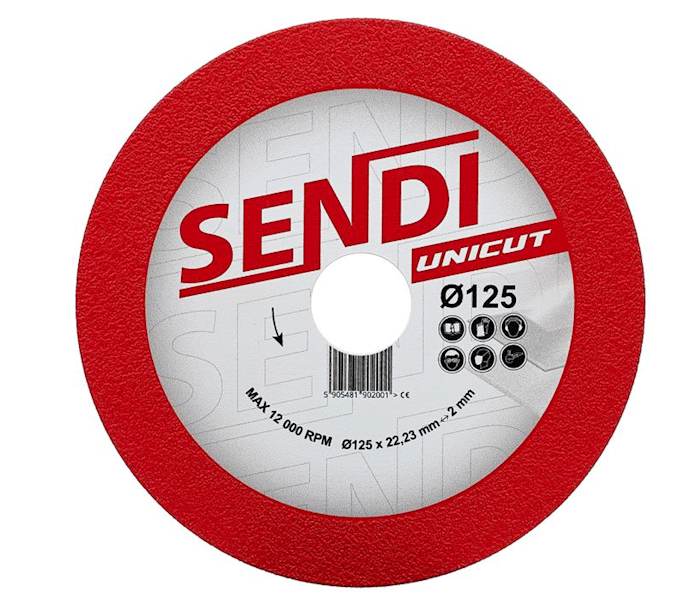 TARCZA DO GRESU I SZKŁA SENDI UNICUT 125MM