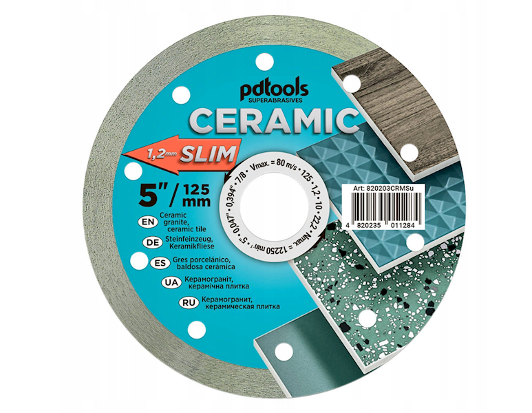 TARCZA 1A1R 125MM CERAMIC SLIM 1,2 PDTOOLS