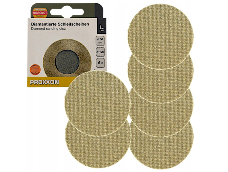 PROXXON TARCZE ŚCIERNE 50mm P120 6szt. 