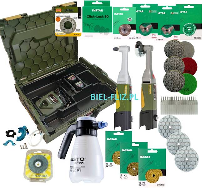 SZLIFIERKA+WIERTARKA AKU PROXXON MEGA BOX