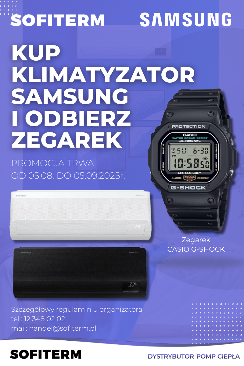 Odbierz ZEGAREK za zakup klimatyzatorów Samsung!