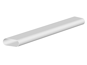 Rura profi-air Ovalkanal biała w sztangach 163x68 mm - 1,15 m