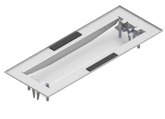 Ramka do montażu podłogowego starline do kratki dekoracyjnej 350x130 mm