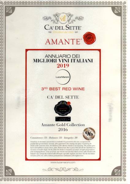 Amante Collezione oro Ca del sette 2016 0,75 (CW)