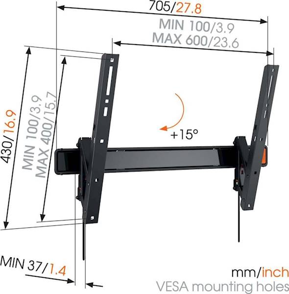 UCHWYT LCD VOGELS W50810 BLACK