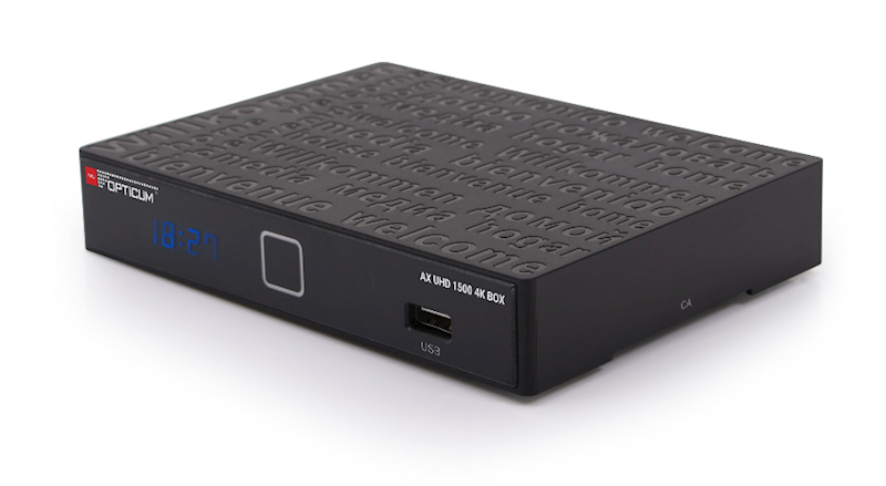TUNER DVB-S2 OPTICUM AX UHD 1500 4K BOX ANDROID