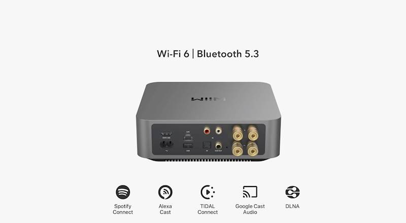 WZMACNIACZ STEREO WIIM AMP PRO ZE STREAMEREM GRAY